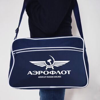 Aeroflot Russian Airlines sac messenger navy 1
