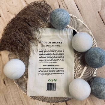 Boules de séchage en laine durable Goodlifehacks® New Zealand 7