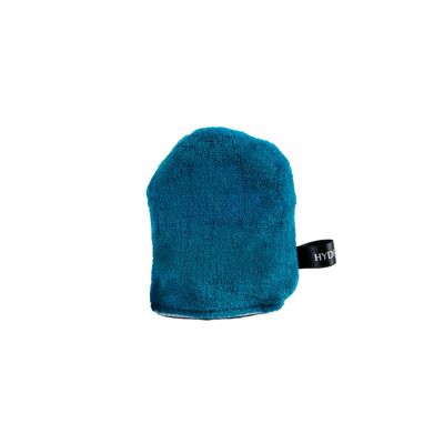 make-up remover glove Peacock blue