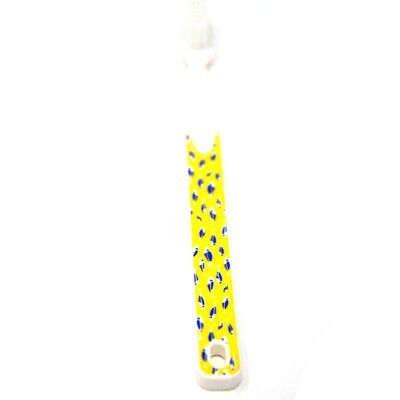 Cepillo de dientes ecológico WAX con estampado amarillo suave