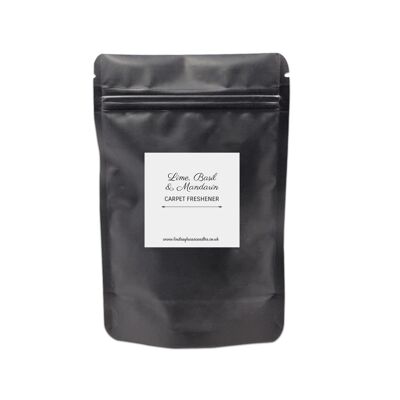 Lime, Basil, and Mandarin Scented Carpet Freshener Powder - Standard Bag (500g)