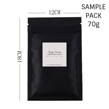 Poudre rafraîchissante pour tapis parfumée au chocolat et aux piments d'orange - Sachet d'échantillon (70 g) 4