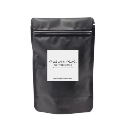 Patchouli and Leather Scented Carpet Freshener - Sample Bag (70g)