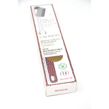 Brosse à dent écologique WAX - imprimé rouge SOUPLE 2