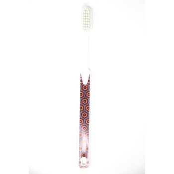 Brosse à dent écologique WAX - imprimé rouge SOUPLE 3