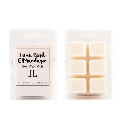 Lime, Basil, and Mandarin Scented Wax Melts