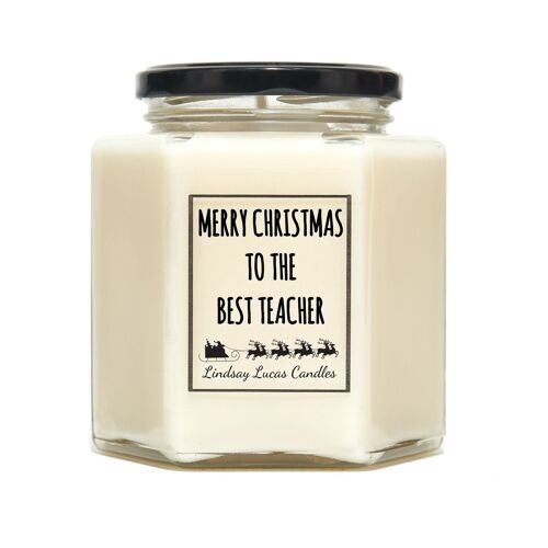 Merry Christmas Best Teacher Scented Candles - Large