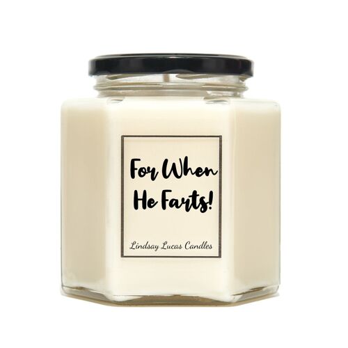 For When He Farts Scented Candle - Small