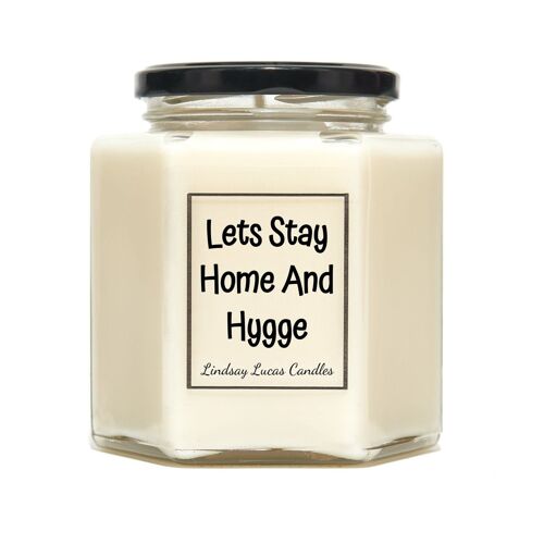Lets Stay Home And Hygge Scented Candle - Large