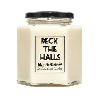 Vela perfumada navideña Deck The Halls - Mediana