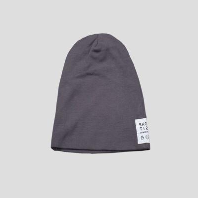 CHAPEAU PELUCHE GRIS ANTHRACITE