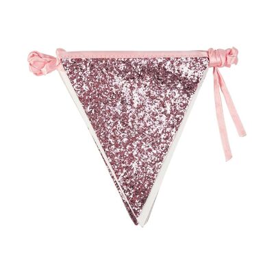 Luxe Pink Glitter Bunting, 3M