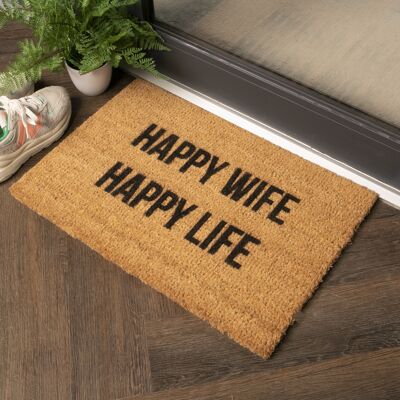 Paillasson Happy Wife Happy Life