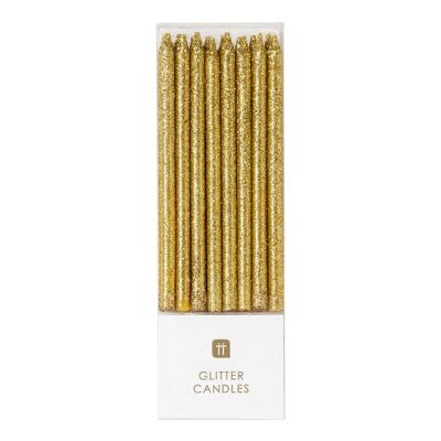 Luxe Gold Glitter Candles