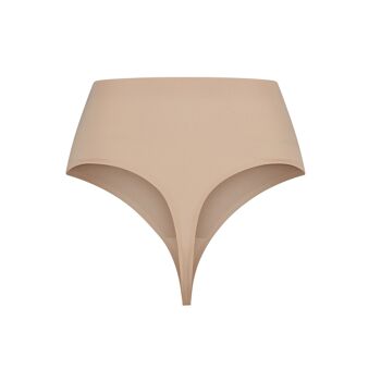 String Invisible Mi-Taille Beige 4