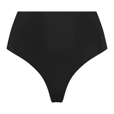 Invisible Mid Waist Thong Black