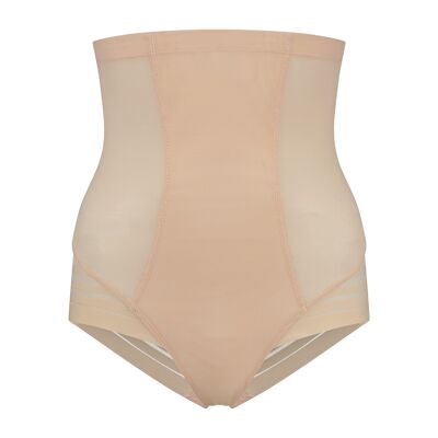 Powermesh Slip mit hoher Taille Beige