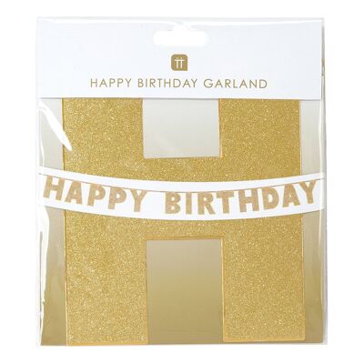 Luxe Gold Happy Birthday Garland