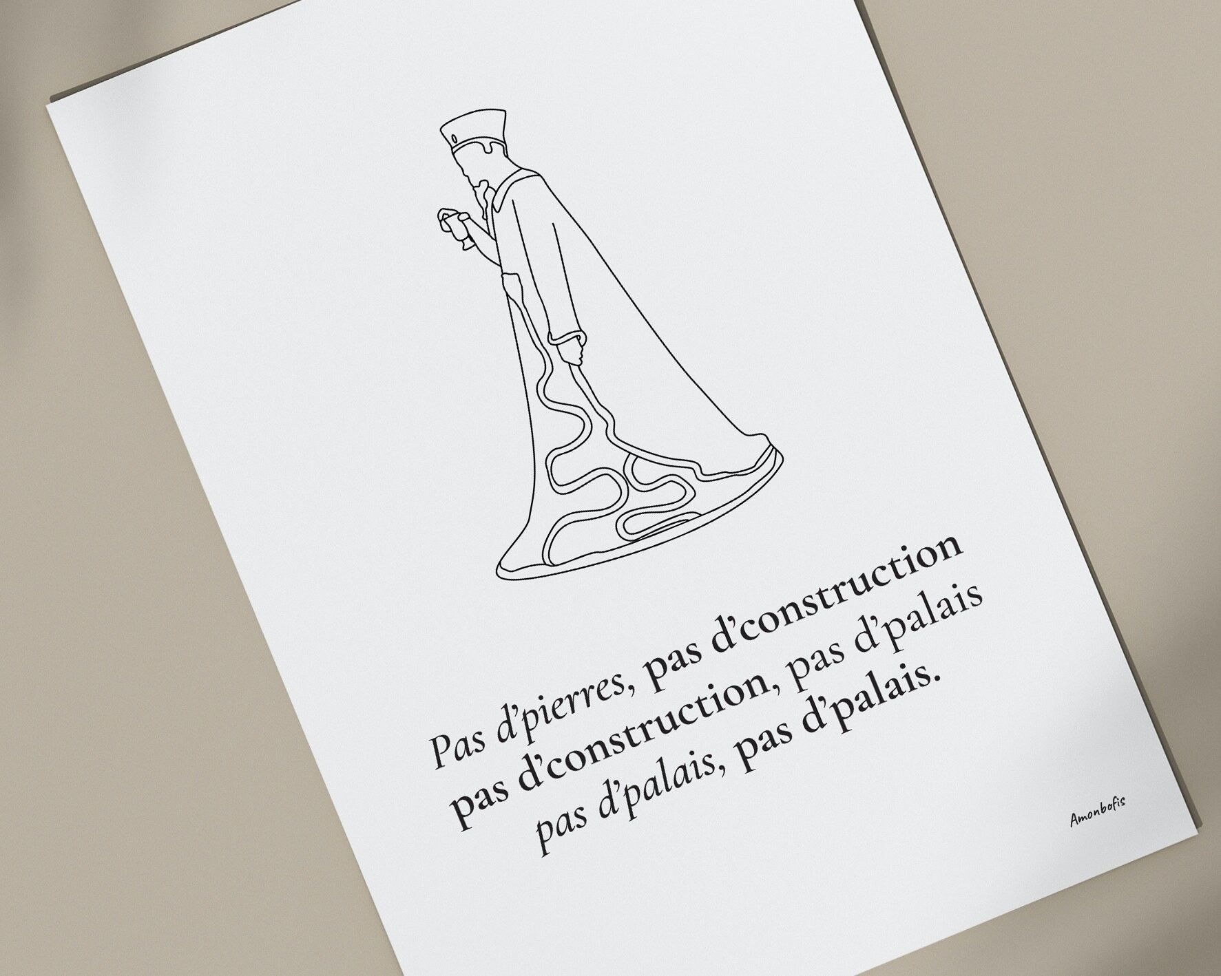 Affiche Astérix et Obélix "Pas d'pierres..."