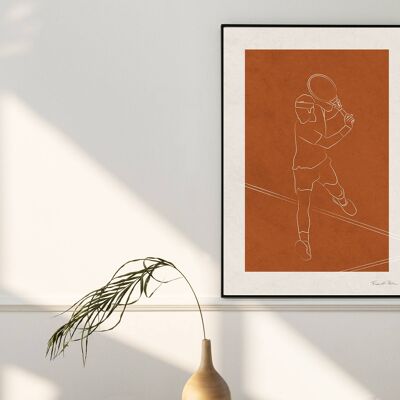 Tennis (Arancione o Beige) - Affiche decorativa