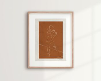 Tennis (Orange ou Beige) - Affiche décorative 3