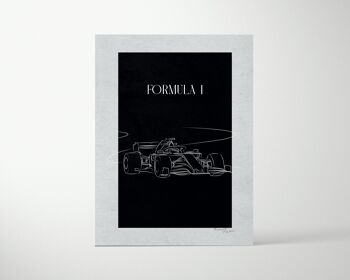 Impression d'art Formule 1 (noir ou gris) 3