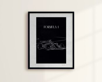 Impression d'art Formule 1 (noir ou gris) 4