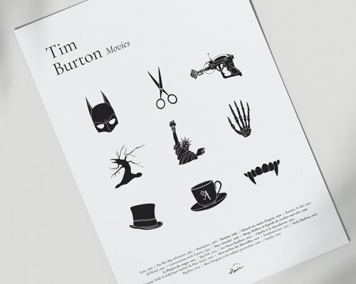 Tim Burton movies - Affiche - Format 30x40cm