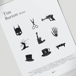 Films de Tim Burton - Affiche - Format 30x40cm