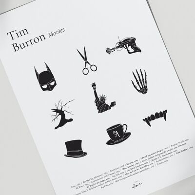 Tim Burton movies - Affiche - Format 30x40cm