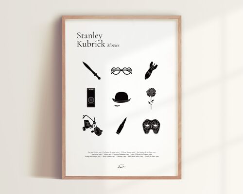 Stanley Kubrick movies - Affiche, poster - Format 30x40cm
