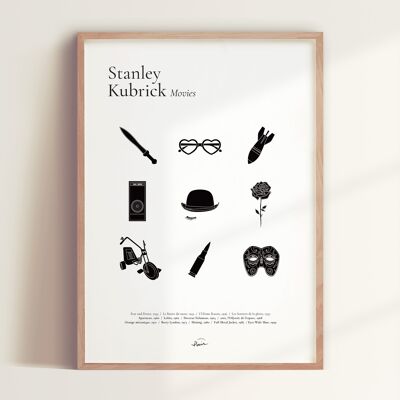 Stanley Kubrick movies - Affiche, poster - Format 30x40cm