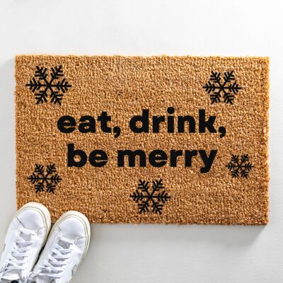 Essen Sie, trinken Sie, seien Sie Fußmatte der frohen Weihnachten