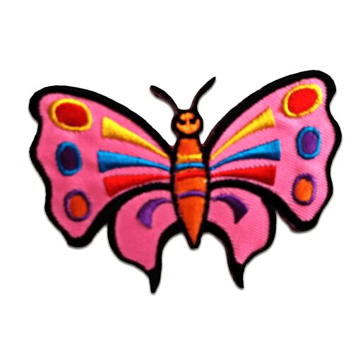 Schmetterling - Aufnäher, Bügelbild, Aufbügler, Applikationen, Patches, Flicken, zum aufbügeln, Größe: 8,5 x 6,3 cm