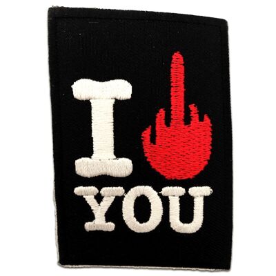 I Fuck You Funny Biker - Aufnäher, Bügelbild, Aufbügler, Applikationen, Patches, Flicken, zum aufbügeln, Größe: 5,2 x 7,2 cm