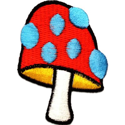 Pilz Gemüse Super Mario - Aufnäher, Bügelbild, Aufbügler, Applikationen, Patches, Flicken, zum aufbügeln, Größe: 4,2 x 6 cm