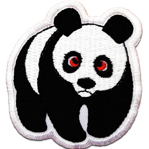 Panda Tier - Aufnäher, Bügelbild, Aufbügler, Applikationen, Patches, Flicken, zum aufbügeln, Größe: 5,5 x 6 cm