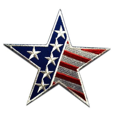 USA America Flagge Fahne - Aufnäher, Bügelbild, Aufbügler, Applikationen, Patches, Flicken, zum aufbügeln, Größe: 9,5 x 9,5 cm