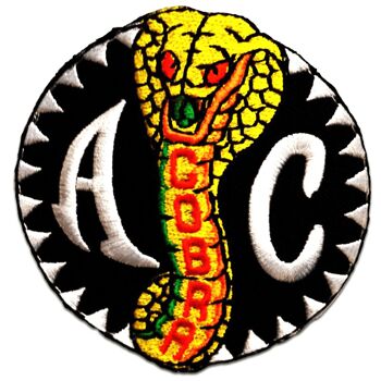 Logo AC Cobra - patchs, transferts thermocollants, patchs thermocollants, applications, patchs, patchs, à repasser, taille : Ø 7,5 cm