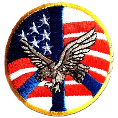 USA Amerika Adler Flagge Fahne Army - Aufnäher, Bügelbild, Aufbügler, Applikationen, Patches, Flicken, zum aufbügeln, Größe: 7,7 x 7,7 cm