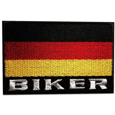 deutsch Deutschland Biker - Aufnäher, Bügelbild, Aufbügler, Applikationen, Patches, Flicken, zum aufbügeln, Größe: 7,3 x 5 cm