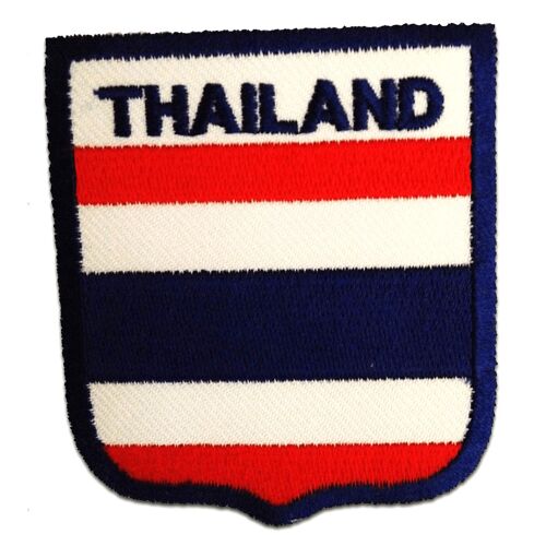 Thailand Flagge Fahne - Aufnäher, Bügelbild, Aufbügler, Applikationen, Patches, Flicken, zum aufbügeln, Größe: 6,5 x 7,3 cm