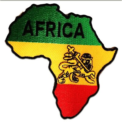 Afrika Flagge Fahne - Aufnäher, Bügelbild, Aufbügler, Applikationen, Patches, Flicken, zum aufbügeln, Größe: 8,5 x 9 cm