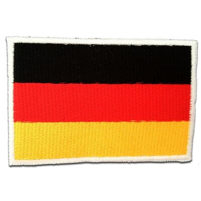 Deutschland Flagge Fahne Land - Aufnäher, Bügelbild, Aufbügler, Applikationen, Patches, Flicken, zum aufbügeln, Größe: 7,5 x 4,8