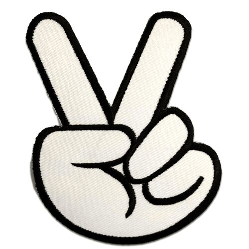 Buy wholesale Peace Finger - Patches, iron-on transfers, iron-on patches,  appliques, patches, patches, iron-on, size: 6.5 x 4.8 cm