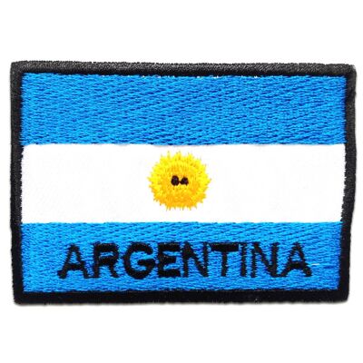 Argentinien Flagge Fahne - Aufnäher, Bügelbild, Aufbügler, Applikationen, Patches, Flicken, zum aufbügeln, Größe: 7.5 x 5.3 cm