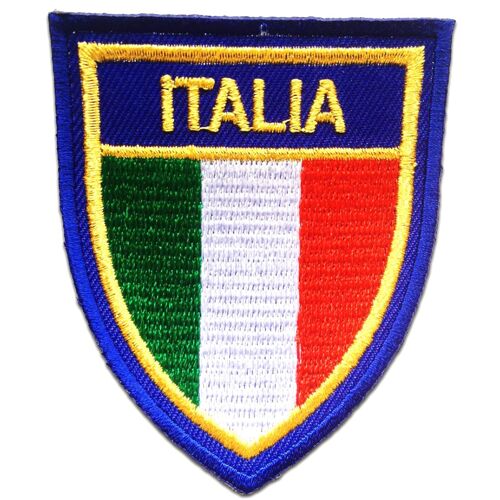 ITALIA Flagge Fahne Italien - Aufnäher, Bügelbild, Aufbügler, Applikationen, Patches, Flicken, zum aufbügeln, Größe: 6.0 x 7.4 cm