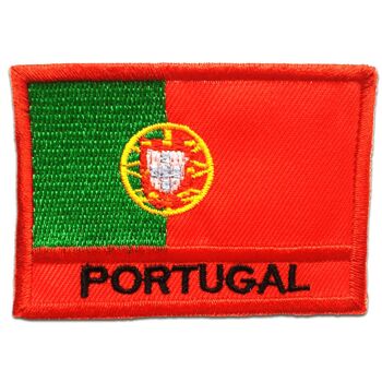 Écussons thermocollants drapeau Portugal, décalcomanies thermocollantes, appliques, écussons, écussons thermocollants, taille : 7,5 x 5,3 cm
