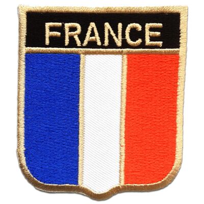 Frankreich Flagge Fahne - Aufnäher, Bügelbild, Aufbügler, Applikationen, Patches, Flicken, zum aufbügeln, Größe: 6.2 x 7.5 cm