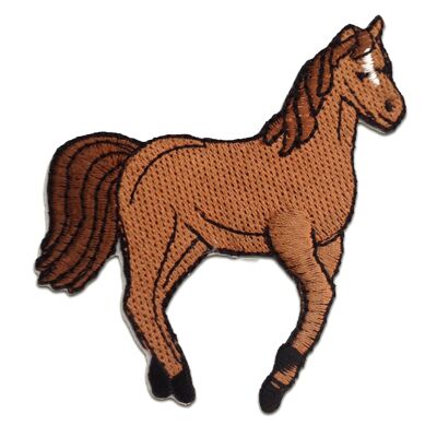 Pferd Tier - Aufnäher, Bügelbild, Aufbügler, Applikationen, Patches, Flicken, zum aufbügeln, Größe: 7.6 x 8.6 cm